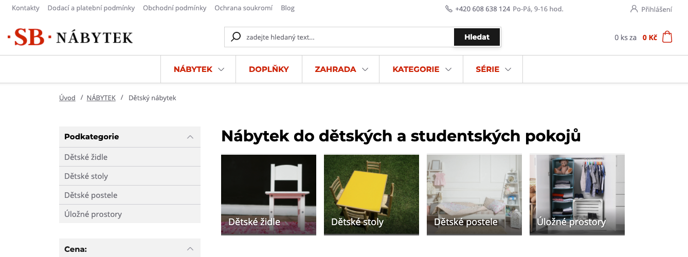 Dětský nábytek z masivu