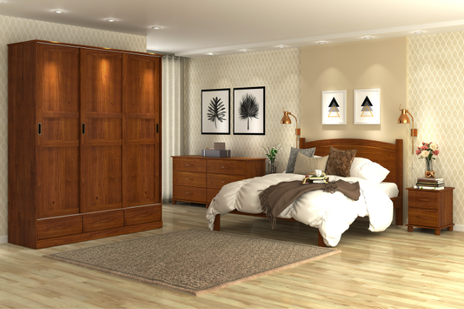 Skříň 3dveřová ONIX hnědá