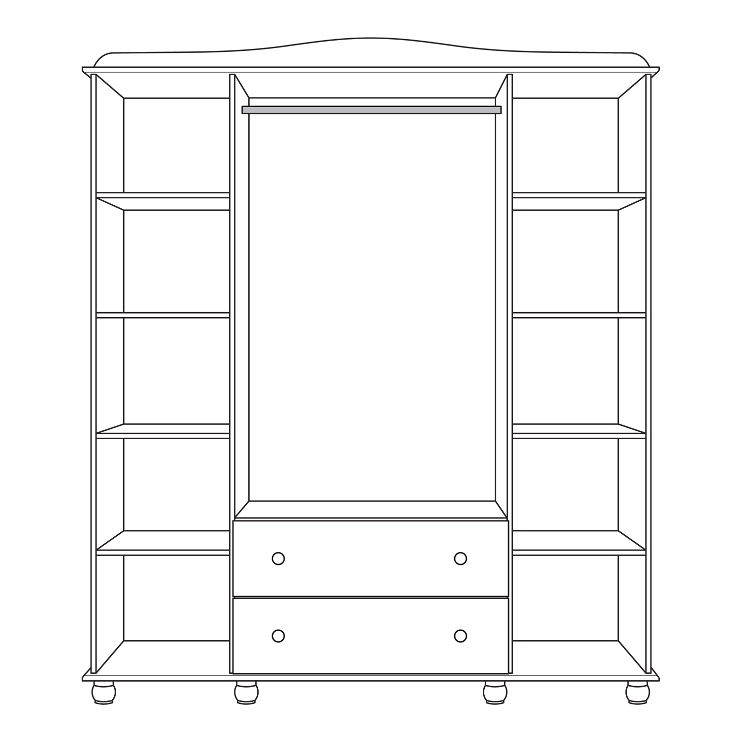 Skříň 4dveřová GRAND PRIX