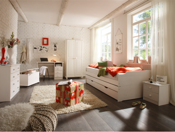 PC stůl 8844B bílý lak