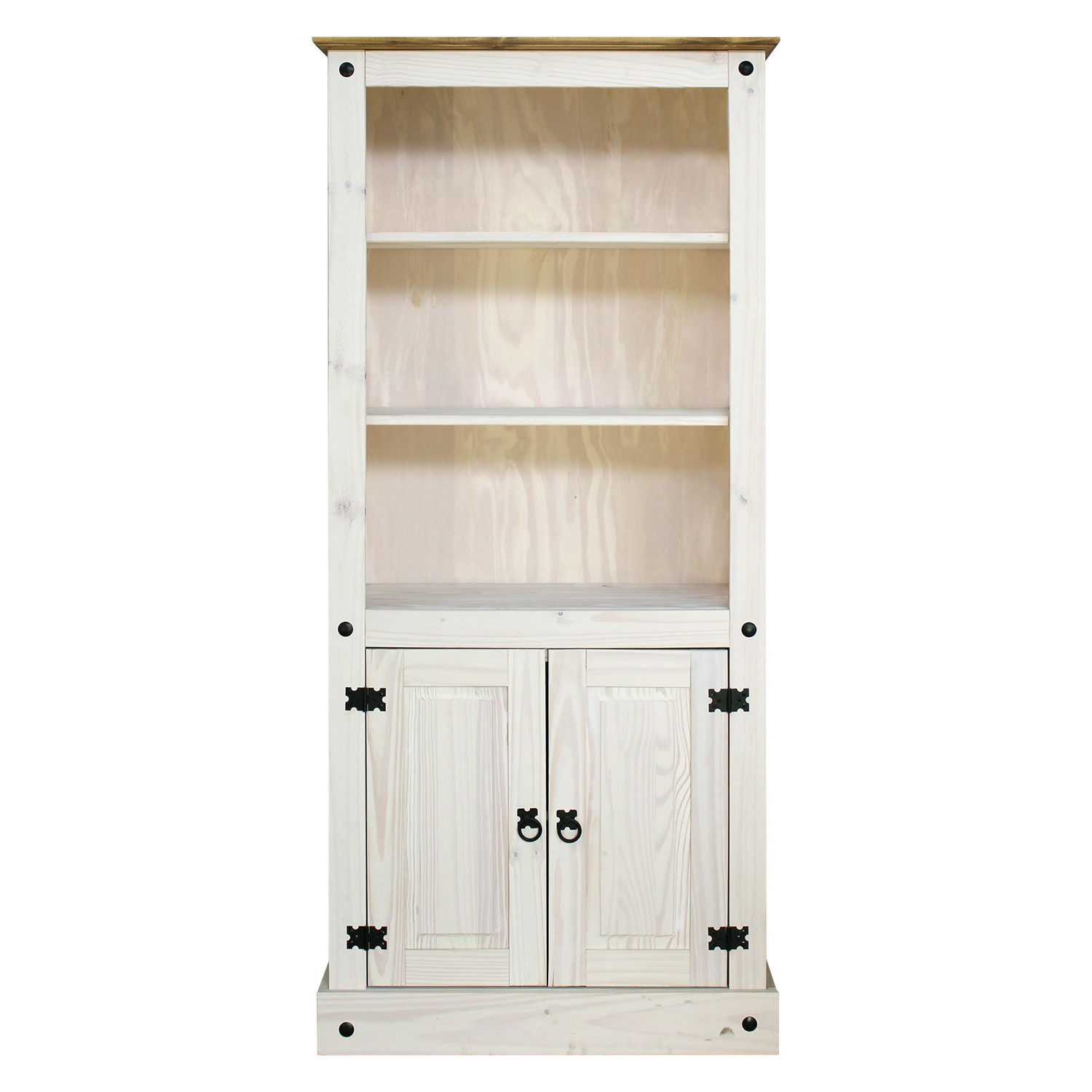 Knihovna CORONA s dvířky bílá