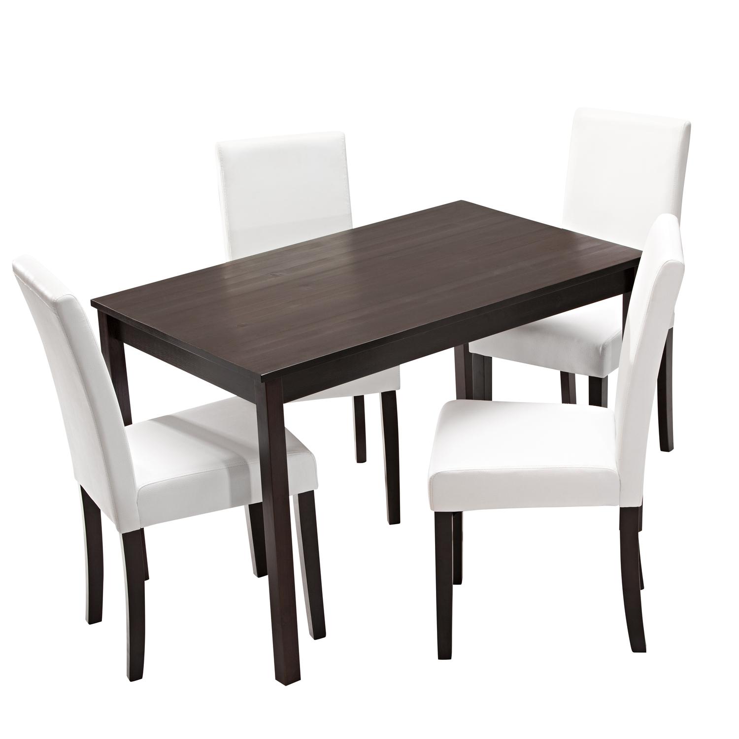 Židle PRIMA bílá/hnědá