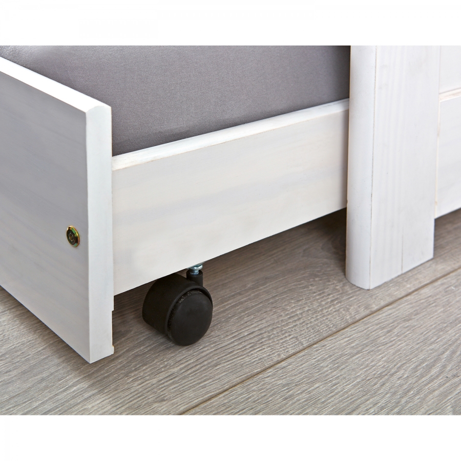 Postel LAURA 90x200 s přístýlkou bílá