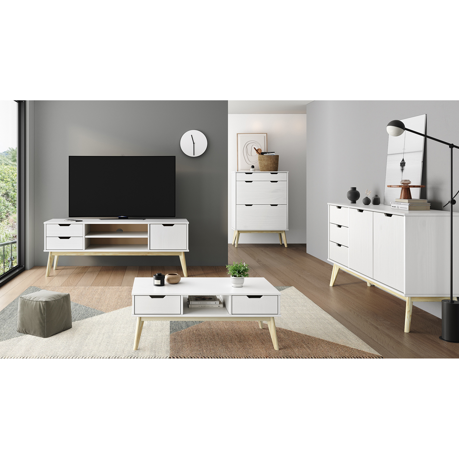 TV stolek BONITO 2 bílý