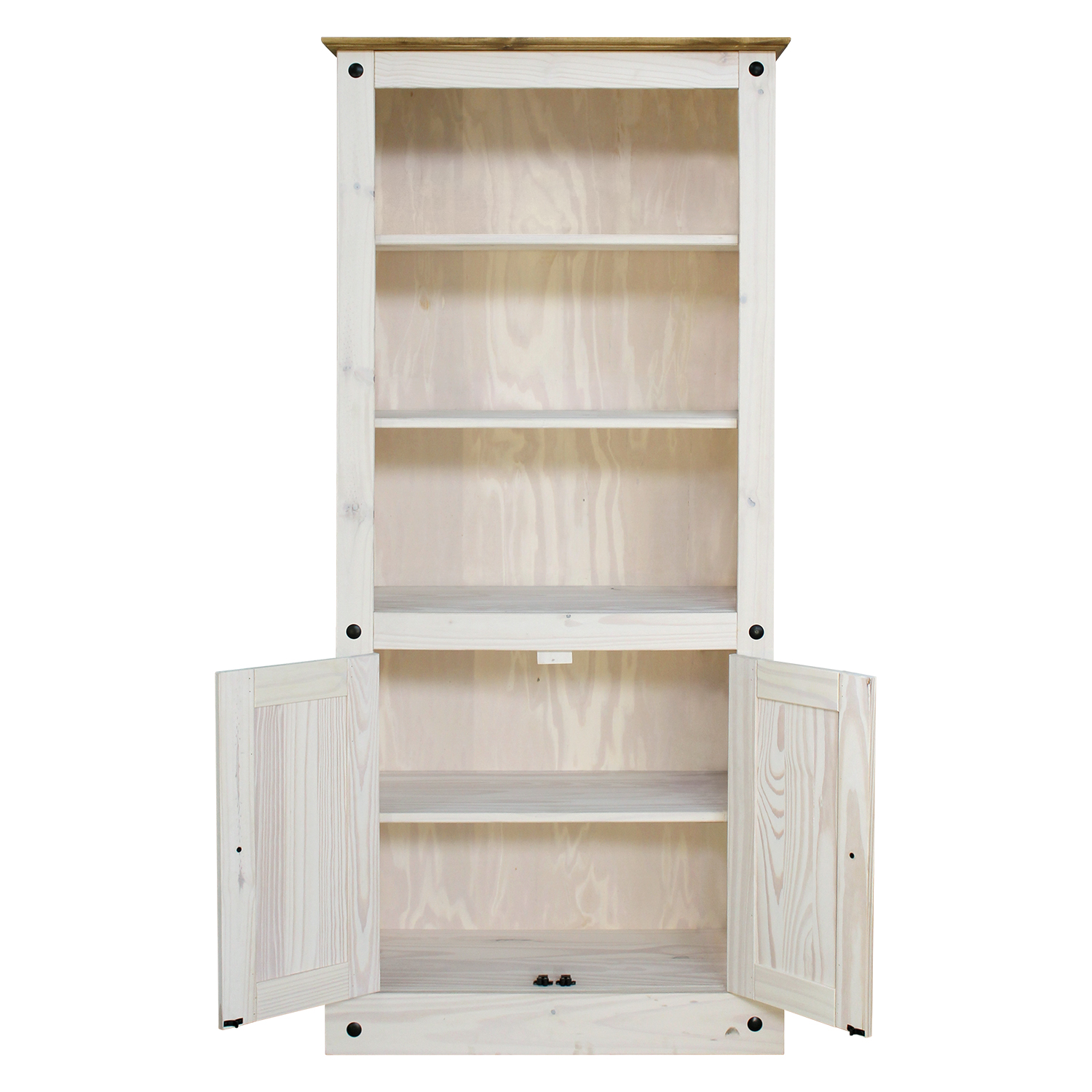 Knihovna CORONA s dvířky bílá