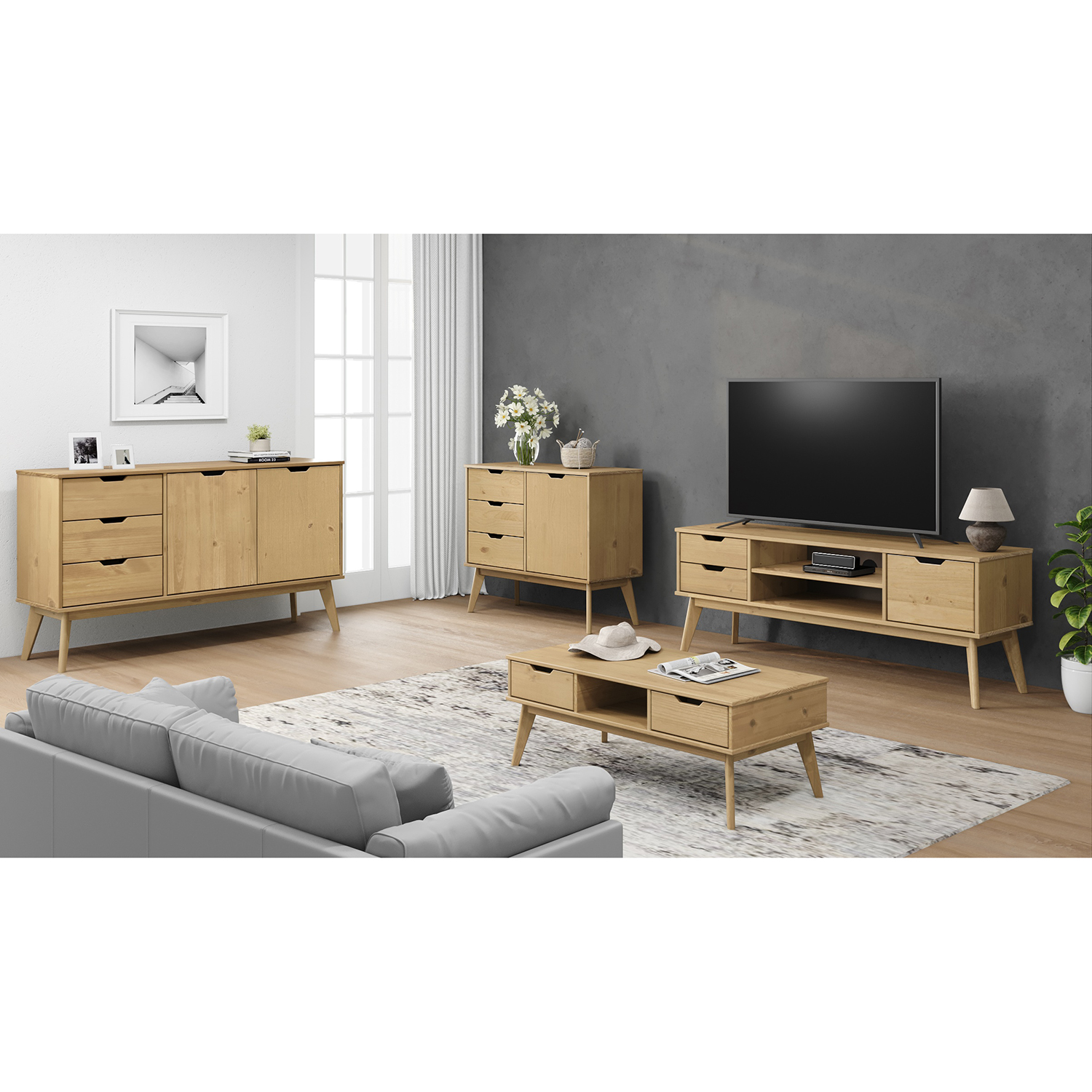 Noční stolek BONITO 2 vosk