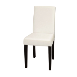 Židle PRIMA bílá/hnědá