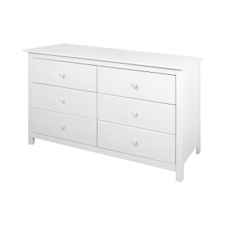 Komoda 6 zásuvek TORINO bílá
